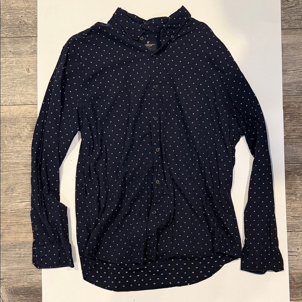 American Eagle Outfitters Classic Fit Navy Shirt